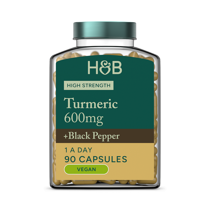 Holland & Barrett High Strength Turmeric 600mg with Black Pepper 90 Capsules
